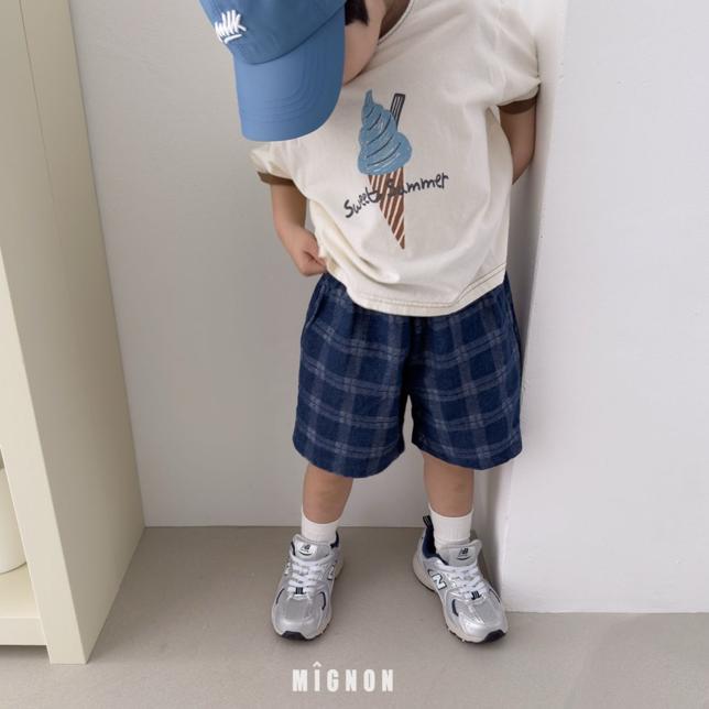 [KIDS] Check denim pants