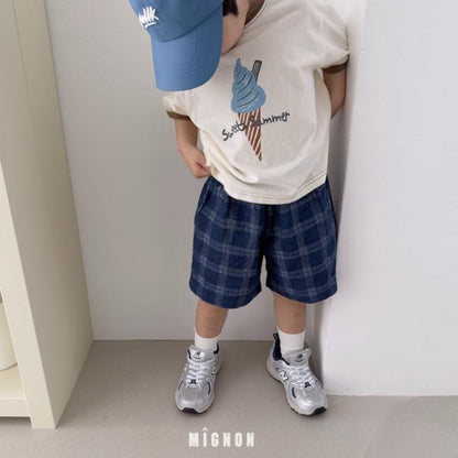 [KIDS] Check denim pants