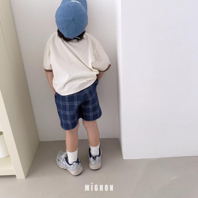 [KIDS] Check denim pants