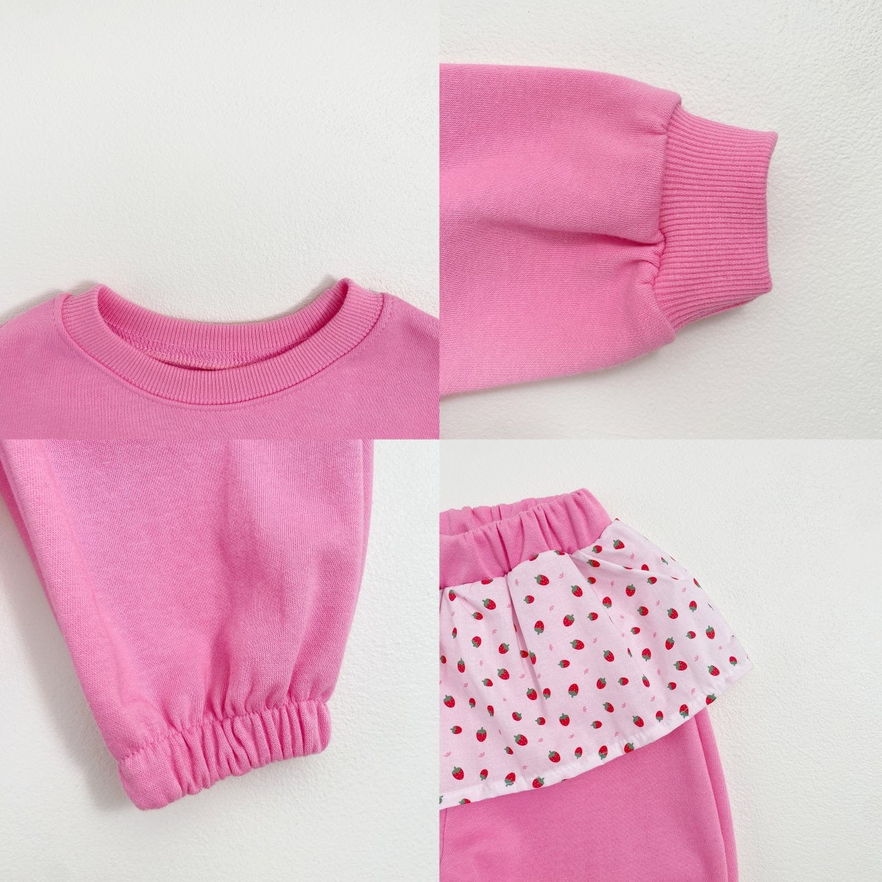 [KIDS] Strawberry-jam Top & Bottom Set