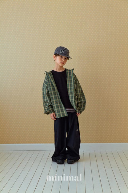 [KIDS] Brimmed Check Jacket