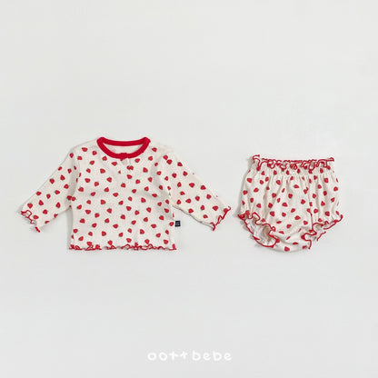 [BABY] Strawberry Sand Bloomer Set