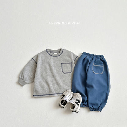 [KIDS] Rib-Trim Pocket Jogger Pants
