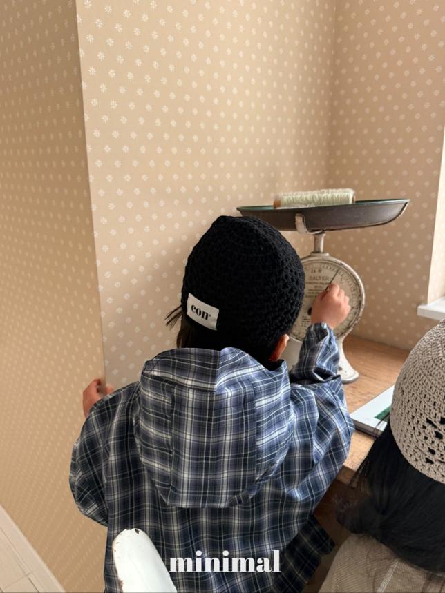 [KIDS] Brimmed Check Jacket