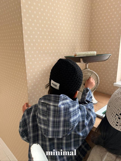 [KIDS] Brimmed Check Jacket