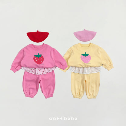 [KIDS] Strawberry-jam Top & Bottom Set