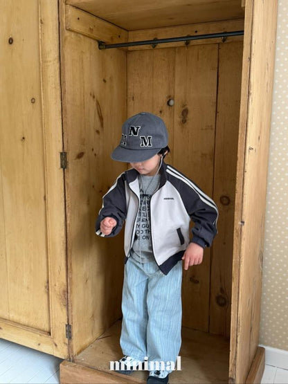 [KIDS] Washed Stripe Denim Pants