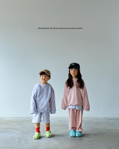 [JUNIOR] Soft sweat top & bottom set