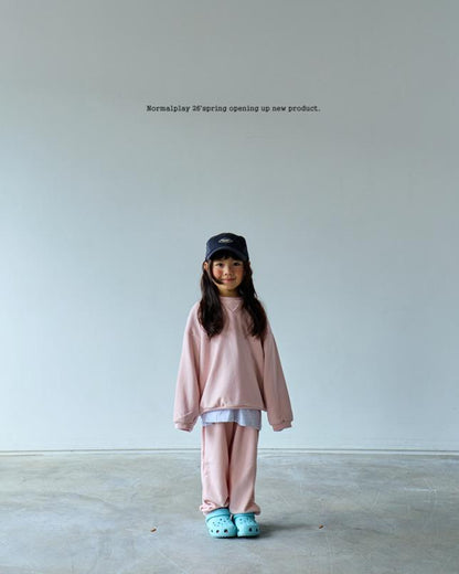 [JUNIOR] Soft sweat top & bottom set