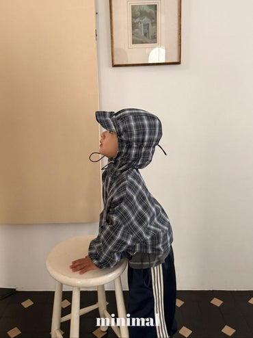 [KIDS] Brimmed Check Jacket