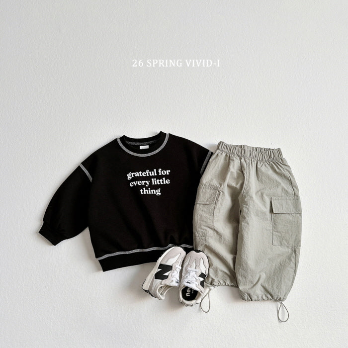 [KIDS] Lettering Stitch Top & Bottom Set