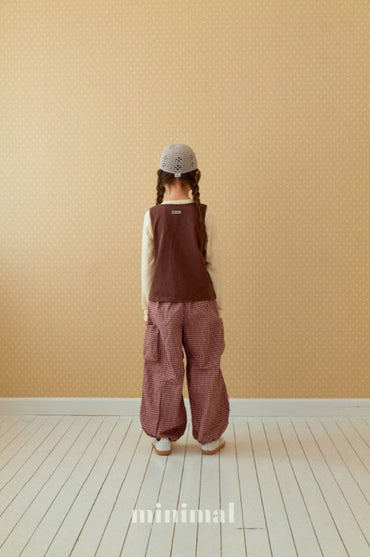 [KIDS] Volume-Up Check Pants