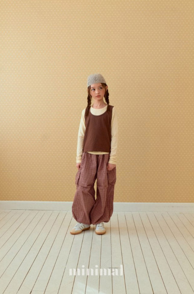 [KIDS] Volume-Up Check Pants