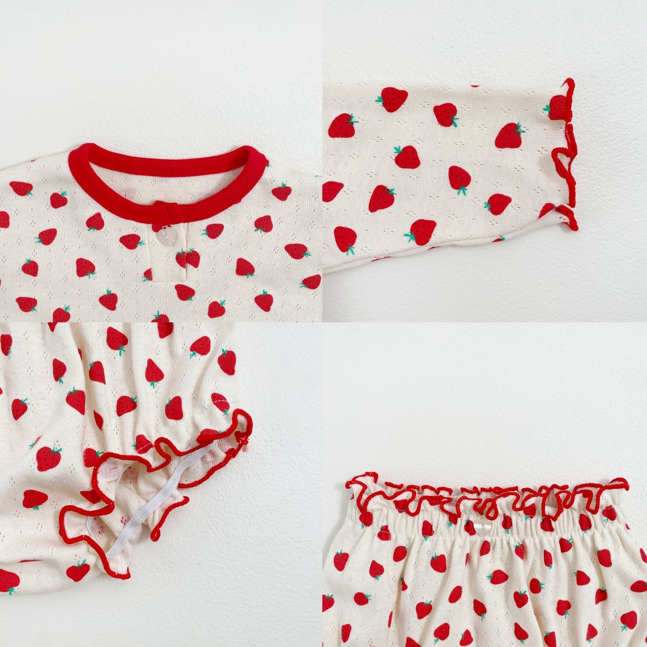 [BABY] Strawberry Sand Bloomer Set