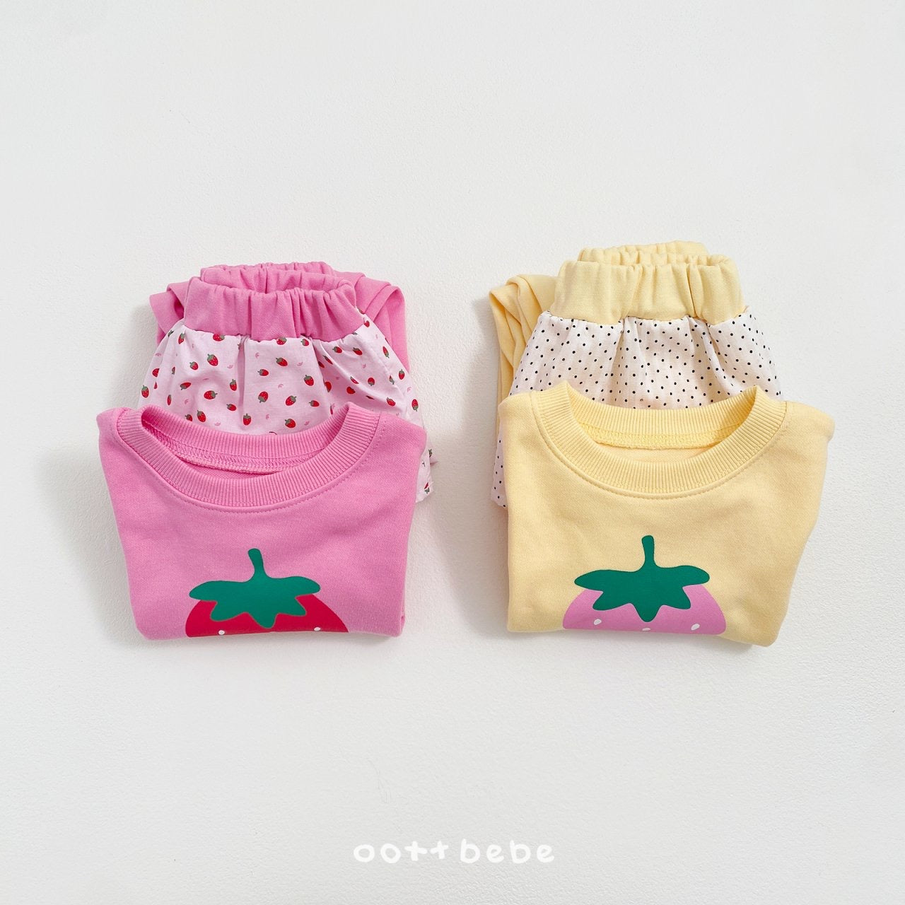 [KIDS] Strawberry-jam Top & Bottom Set
