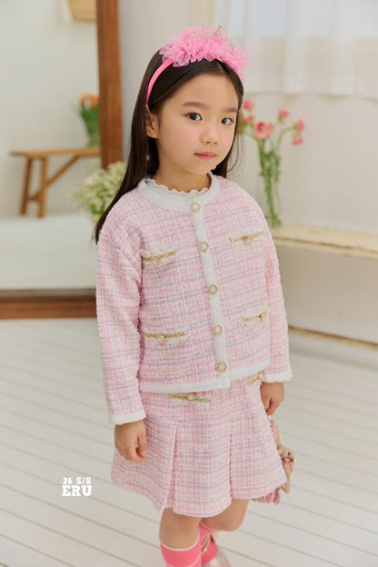 [KIDS] Tweed Two-Piece Set