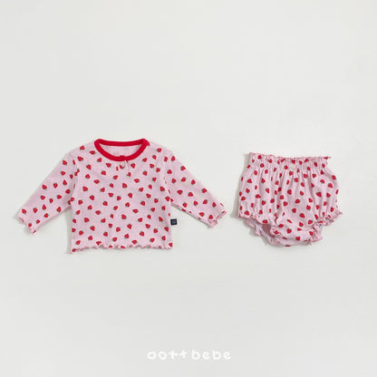 [BABY] Strawberry Sand Bloomer Set