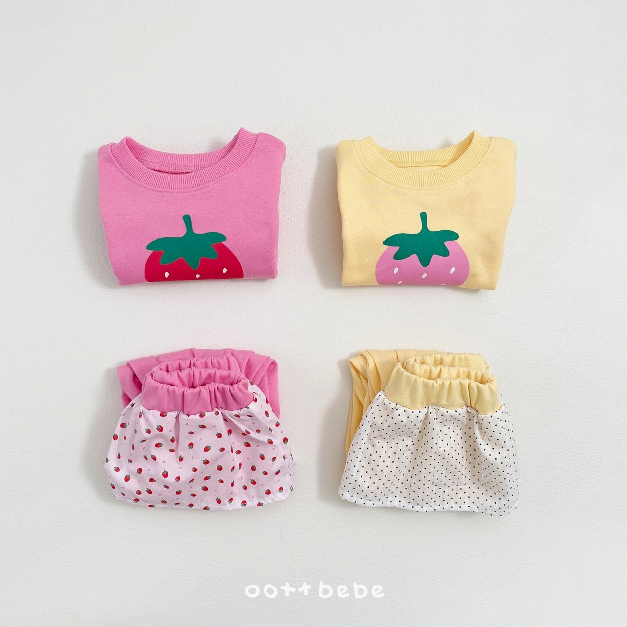 [KIDS] Strawberry-jam Top & Bottom Set