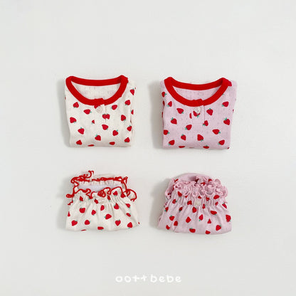 [BABY] Strawberry Sand Bloomer Set