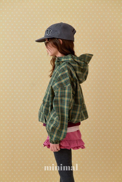 [KIDS] Brimmed Check Jacket