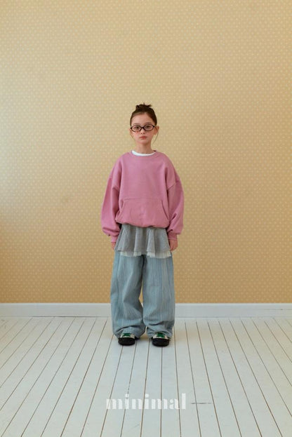 [KIDS] Washed Stripe Denim Pants