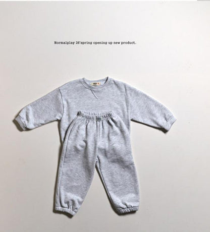 [JUNIOR] Soft sweat top & bottom set