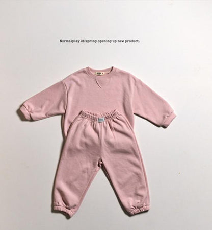 [JUNIOR] Soft sweat top & bottom set