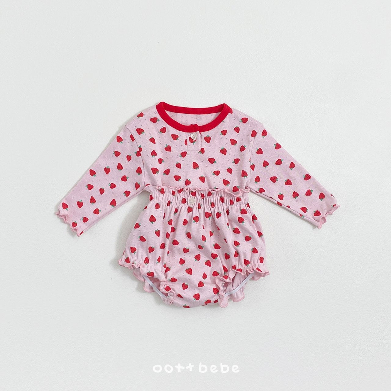 [BABY] Strawberry Sand Bloomer Set