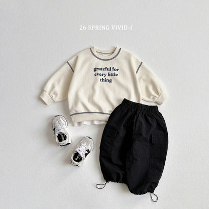[KIDS] Lettering Stitch Top & Bottom Set
