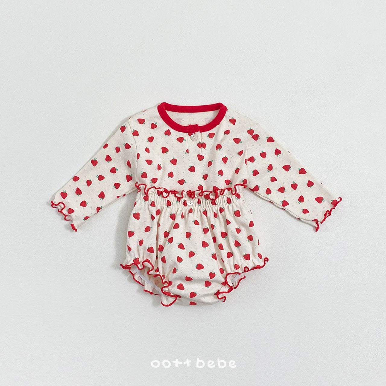 [BABY] Strawberry Sand Bloomer Set