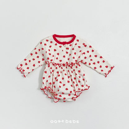 [BABY] Strawberry Sand Bloomer Set