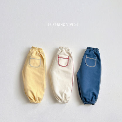 [KIDS] Rib-Trim Pocket Jogger Pants