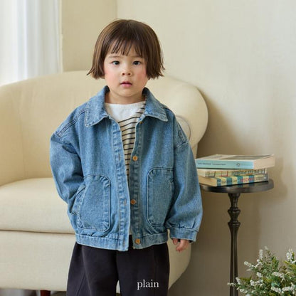 [KIDS] Rounded Denim Jacket