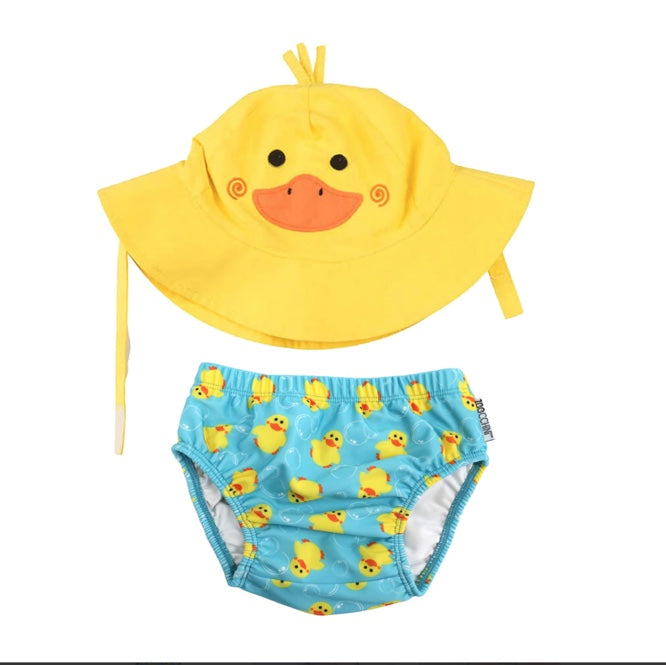 Swim diaper + sun hat sets