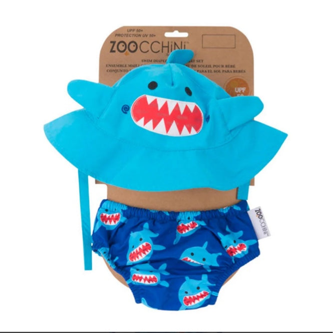 Swim diaper + sun hat sets