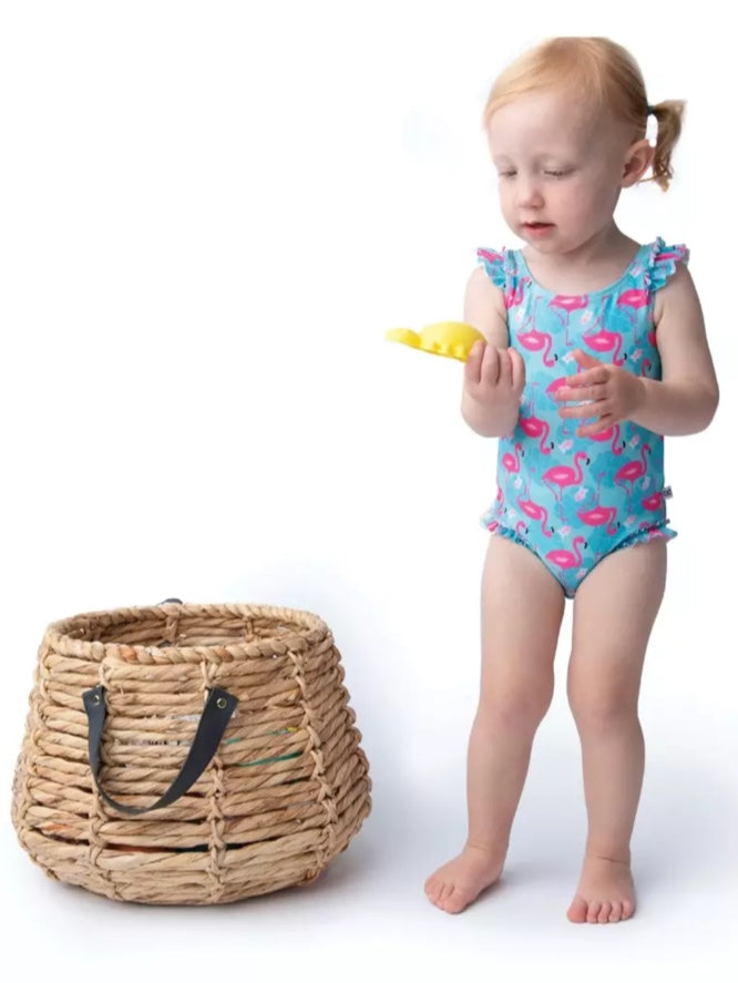 Zoocchini Baby Girl UPF50 Snap Swimsuit & Sunhat Set