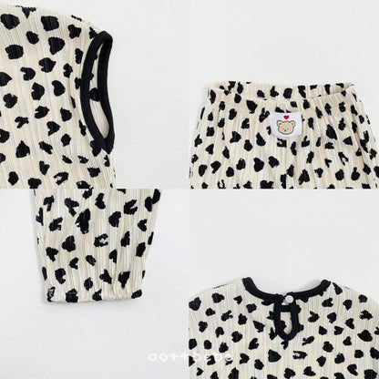 [BABY/KIDS/MOM] Leopard Pleats Mom / Overalls / Toddler Set