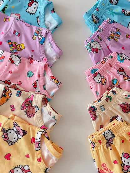 [FAMILY] Kitty Cool Mesh Pajamas