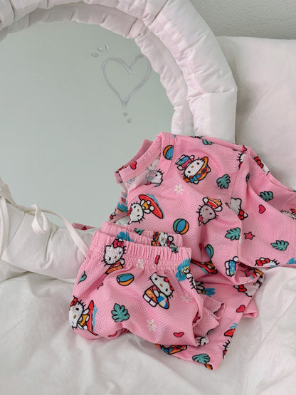 [FAMILY] Kitty Cool Mesh Pajamas