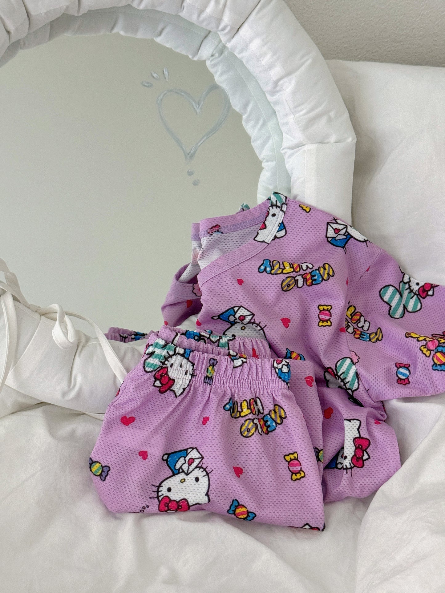 [FAMILY] Kitty Cool Mesh Pajamas