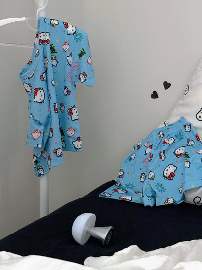 [FAMILY] Kitty Cool Mesh Pajamas
