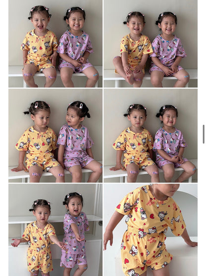 [FAMILY] Kitty Cool Mesh Pajamas