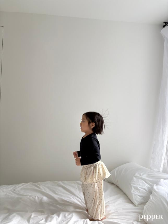 [KIDS] Polka dot ruffle jogger pants
