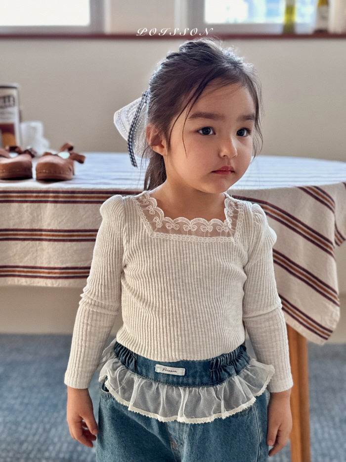 [JUNIOR] Blanc Lace Tee