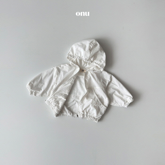 [KIDS] Hooded panel windbreaker