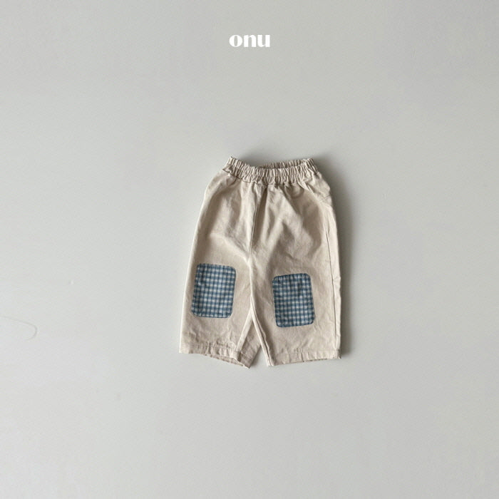 [KIDS] Plaid patch pants