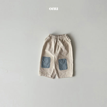 [KIDS] Plaid patch pants