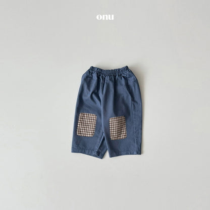 [KIDS] Plaid patch pants