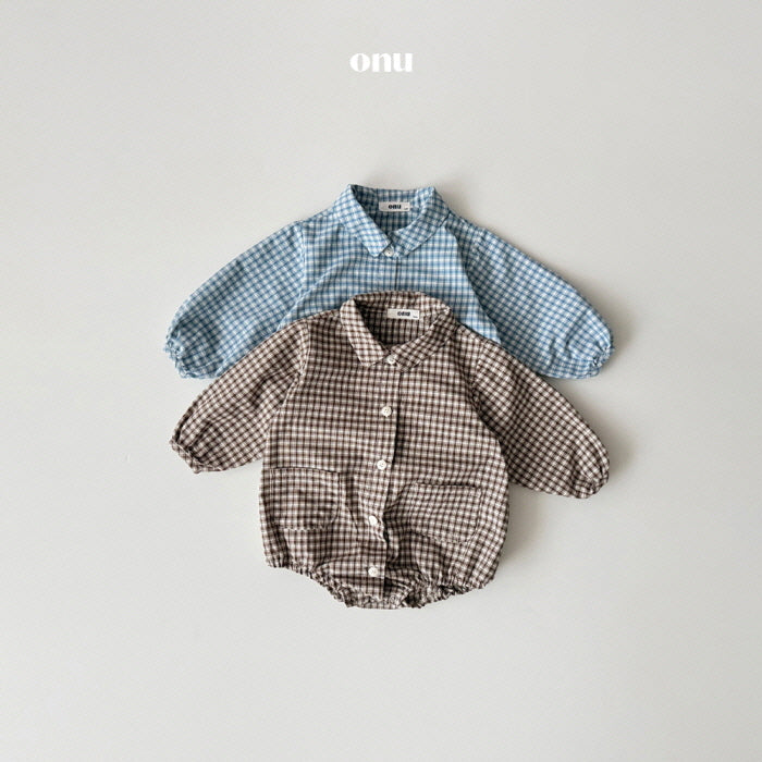 [BABY] Plaid bodysuit