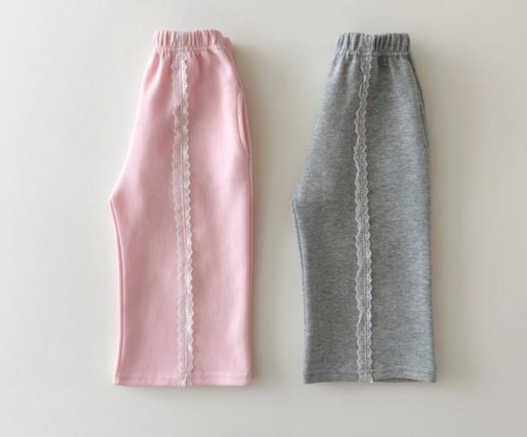 [KIDS] Lace Point Top & Bottom Set